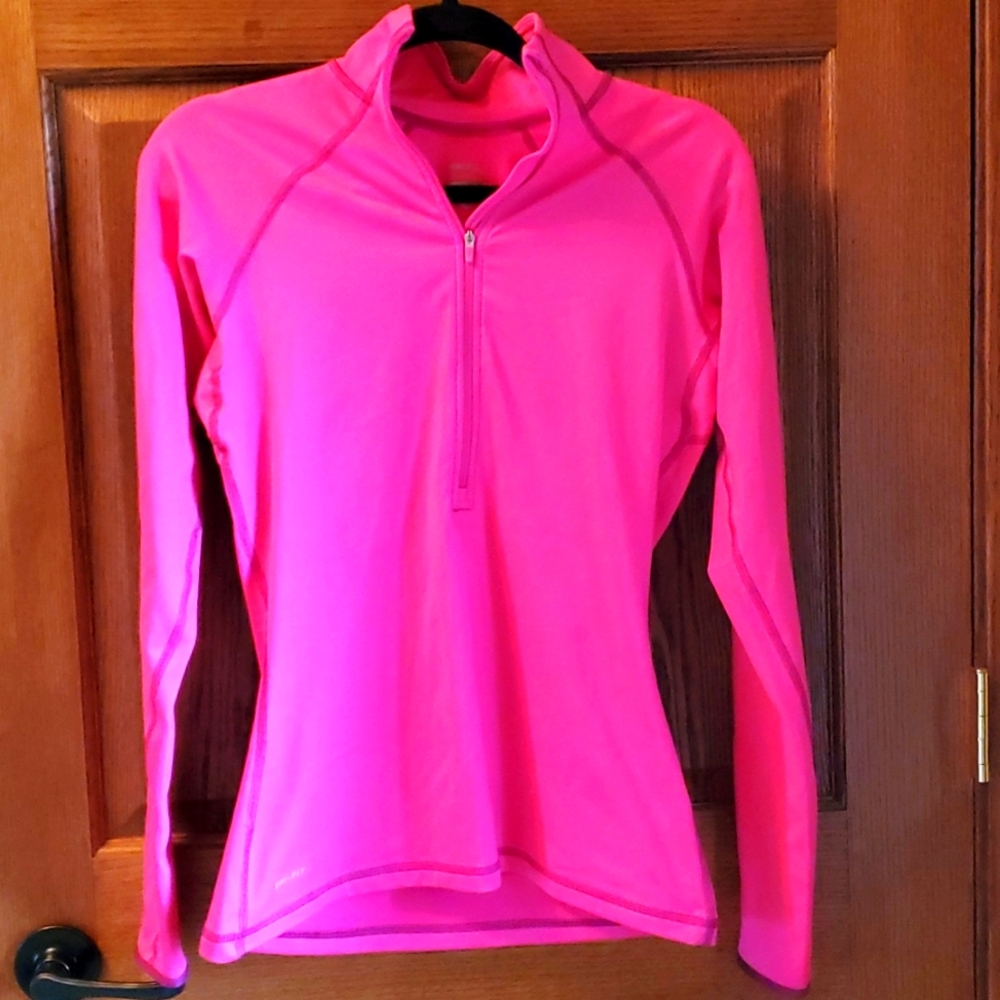 Nike Pro Dri-Fit Pink Half Zip Top